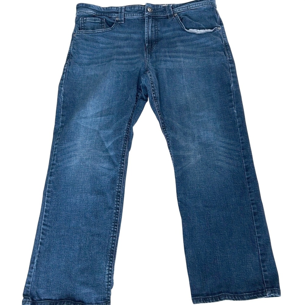 TK Axel Slim Boot Blue Jeans Mens 38x30‎ Bondi Wash Embroidered Pockets Y2K
